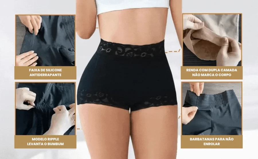 Acabamento que não marca sob a roupa